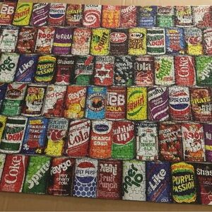 Colorful Soda Can Puzzle Wall Art
